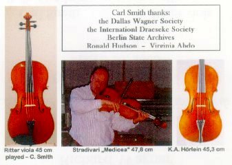 Carl Smith Thanks The International Draesesk Society, the Berlin State Archives, Ronald Hudson, and Virginia Abdo - Wagner Society of Dallas, March 26, 2005