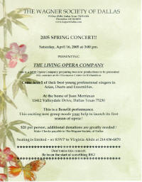 Wagner Society of Dallas presents the Living Opera of Dallas